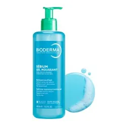 Gel Spumant de curatare purifiant pentru piele mixta si grasa Sebium, 400ml, Bioderma
