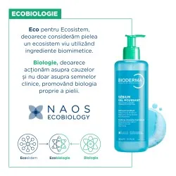 Gel Spumant de curatare purifiant pentru piele mixta si grasa Sebium, 400ml, Bioderma