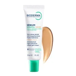 Gel crema nuantator anti-imperfectiuni Sebium Kerato+ Cover, 30 ml, Bioderma