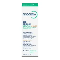 Gel crema nuantator anti-imperfectiuni Sebium Kerato+ Cover, 30 ml, Bioderma