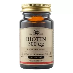 Biotin 300 mcg, 100 tablete, Solgar