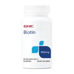 Biotin 300 Mcg, Biotina, 100 tablete, Gnc