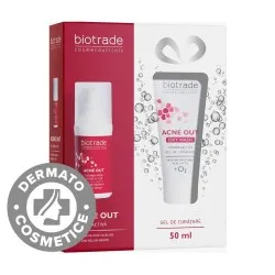 Biotrade Acne Out Crema Activa x 30ml + Oxy Wash Gel Curatare x 50ml (Cadou)