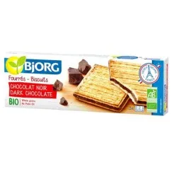 Biscuiti eco umpluti cu ciocolata neagra, 150g, Bjorg