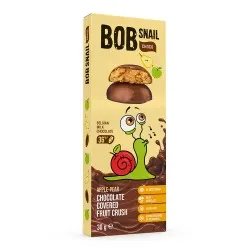 Snack fructat Pere cu Ciocolata cu Lapte, 30g, Bob Snail