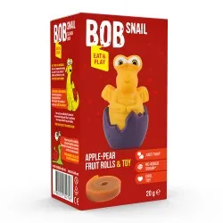 Rulou din Mere si Para cu Jucarie Eat & Play, 20g, Bob Snail
