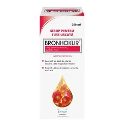 Sirop pt Tuse Uscata Bronhoklir, 200ml - Stada
