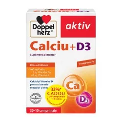 Calciu + D3, 30 comprimate + 10 comprimate cadou, Doppelherz