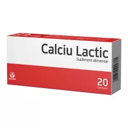 Calciu Lactic, 20 comprimate, Biofarm