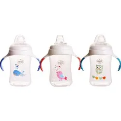 Cana cu manere si cioc de silicon 6+ Baby, 300ml, Minut