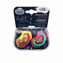 Canpol 22/654 Suzeta Silicon Simetrica Neon Love +18 luni Roz -buc x 2