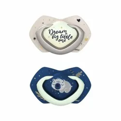 Suzeta Silicon Simetrica Sleepy Koala 0-6 luni Albastru, 22/658, 2 buc, Canpol