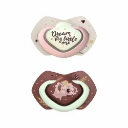 Suzeta Silicon Simetrica Sleepy Koala 6-18 luni Roz, 22/659, 2 buc, Canpol