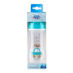Biberon Anticolici Gat Larg Animale Exotice Albastru, 35/222, 300ml, Canpol