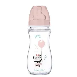Biberon Anticolici Gat Larg Animale Exotice Roz, 35/222, 300ml, Canpol