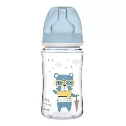 Biberon Anticolici Gat Larg Bonjour Paris Blue 35/232, 240 ml, Canpol