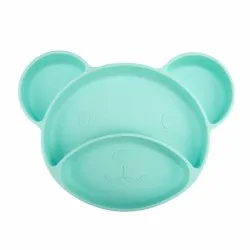 Farfurie Silicon Compartimentata Bear Roz, 51/401, Canpol