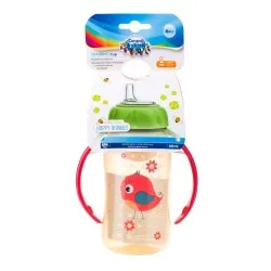Cana Antrenament Silicon Cute Animals Red +6luni, 56/512, 320ml, Canpol