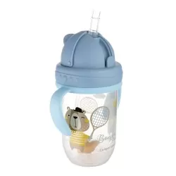 Canita Capac Silicon Flip-Flap cu Pai Bonjour Paris +6 luni, 56/607, 270ml, Canpol