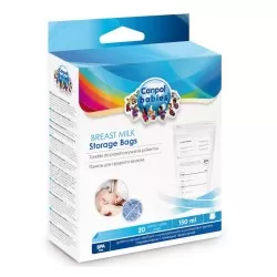 Pungi sterile pentru stocarea laptelui, 150ml x 20 bucati, Canpol babies