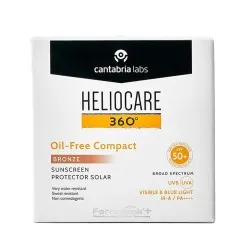 Pudra compacta Heliocare 360 Oil Free SPF50+ Bronze, 10g, Cantabria Labs