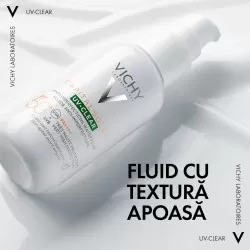 Fluid cu protectie solara SPF 50+ pentru fata, cu acid salicilic si niacinamida, ten gras cu tendinta acneica, 40 ml, Vichy
