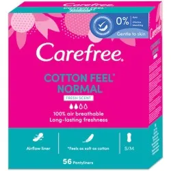 Carefree Panty Liners Cotton x 56