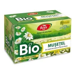 Ceai de musetel Bio D77, 20 plicuri, Fares
