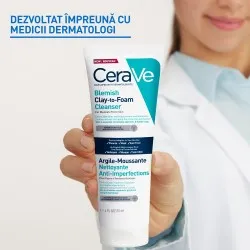 Gel de curatare cu argila anti-imperfectiuni Clay-to-Foam, 118 ml, CeraVe