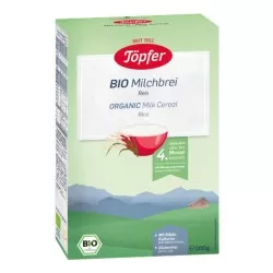 Cereale Bio cu orez si lapte de la 4 luni, 200g, Topfer