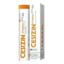 Cesizin Vitamina C 1000 +Zn, 20 comprimate efervescente, Hyllan