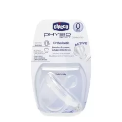 Suzeta Silicon Ortodontica Fiziologica Monobloc 0-6luni Alb 0180801-7, Chicco