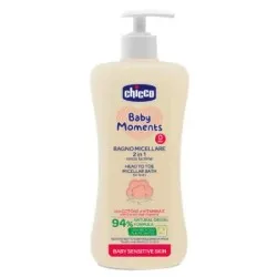 Chicco 10241-9 Baby Moments Sensitive Sampon si Gel de dus Micelar Dermatologic +0luni x 500ml