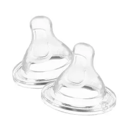 Tetina Perfect5 Fiziologica Anti-Colici Silicon Flux Mediu +2luni 20323-7, 2 buc, Chicco