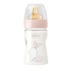Biberon Original Touch PP Tetina Cauciuc Flux Lent +0luni Roz, 2761010-7, 150ml, Chicco