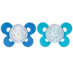 Suzeta Silicon Ortodontica Physio Comfort Forma Anatomica +12luni Blue 74915-7, 1 buc, Chicco
