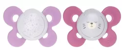 Suzeta Silicon Ortodontica Physio Comfort 16-36luni Roz 7493541-7, 2 buc, Chicco