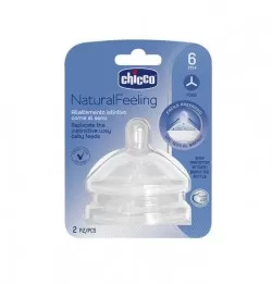 Tetina Natural Feeling Silicon Hrana Groasa +6uni 8105720-7, 2 buc, Chicco