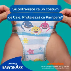 Chiloței pentru apă Pampers Splashers Baby Shark™ Mărimea 5-6, 14kg+, 10 buc