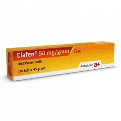 Clafen gel, 50 mg/g, 45 g, Antibiotice SA