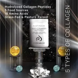 CodeAge Platinum Multi Collagen Peptides, pulbere x 323g, GNC