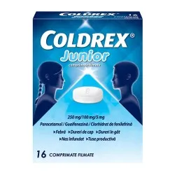 Coldrex Junior, 250 mg/100 mg/5 mg, 16 comprimate filmate, Perrigo