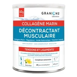 Pudra cu colagen marin Decontractant muscular, aroma lamaie, 300 g, Granions