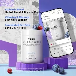 Complex de Multivitamine pentru Adolescenti pentru Ten Sanatos, 60 capsule, GNC