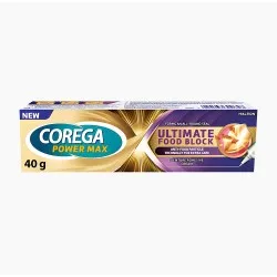 Crema adeziva pentru proteze dentare Corega Ultimate scut pentru alimente, 40g, Haleon