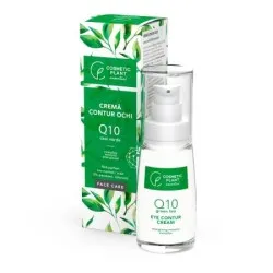 Crema contur ochi Q10, ceai verde si complex mineral energizant, 30 ml, Cosmetic Plant