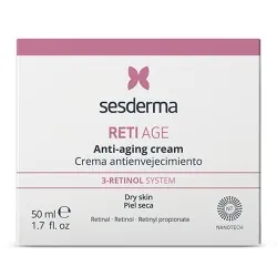 Crema cu efect anti-imbatranire pentru ten uscat Reti Age, 50ml, Sesderma