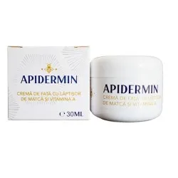 Crema de fata cu laptisor de matca si vitamina A, 30ml, Apidermin