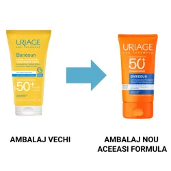 Crema fara parfum pentru protectie solara Bariesun, SPF 50+, 50 ml, Uriage