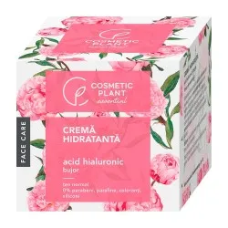 Crema hidratanta delicata cu acid hialuronic si bujor, 50 ml, Cosmetic Plant